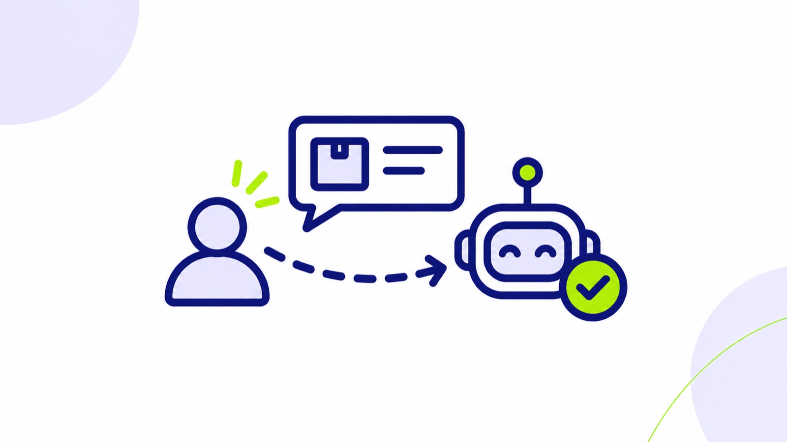 Ilustración sobre cómo comunicar a tus clientes que sus pedidos se procesan con un sistema automatizado