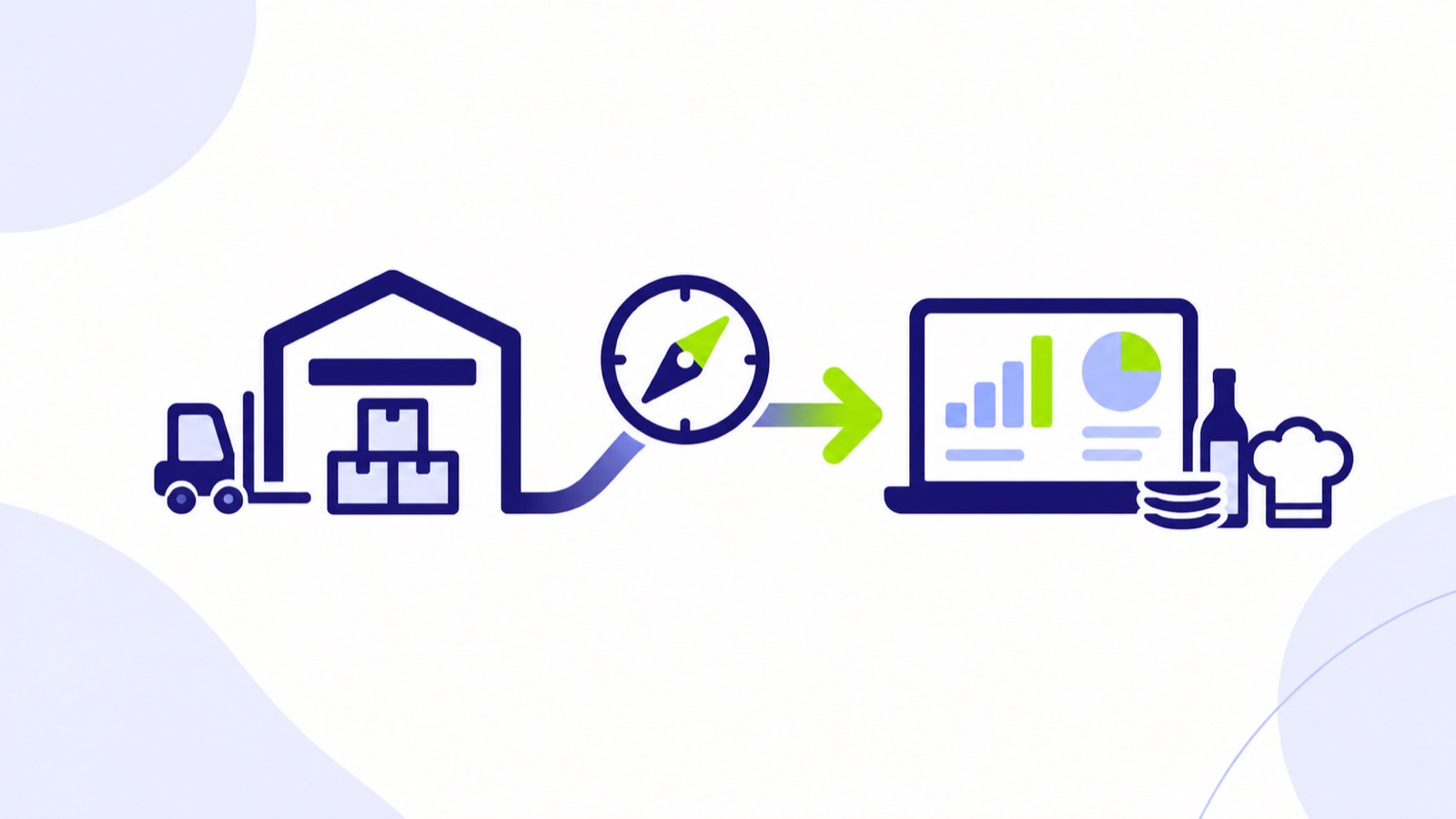 Ilustración sobre consultora de transformación digital para distribuidoras HORECA