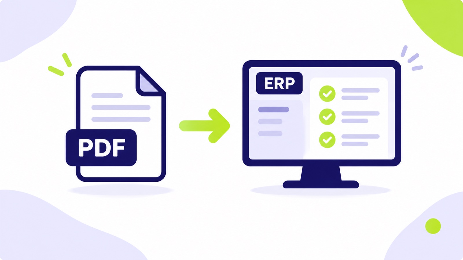 Ilustración sobre integrar pedidos en PDF con el ERP sin picar datos: cómo funciona de verdad