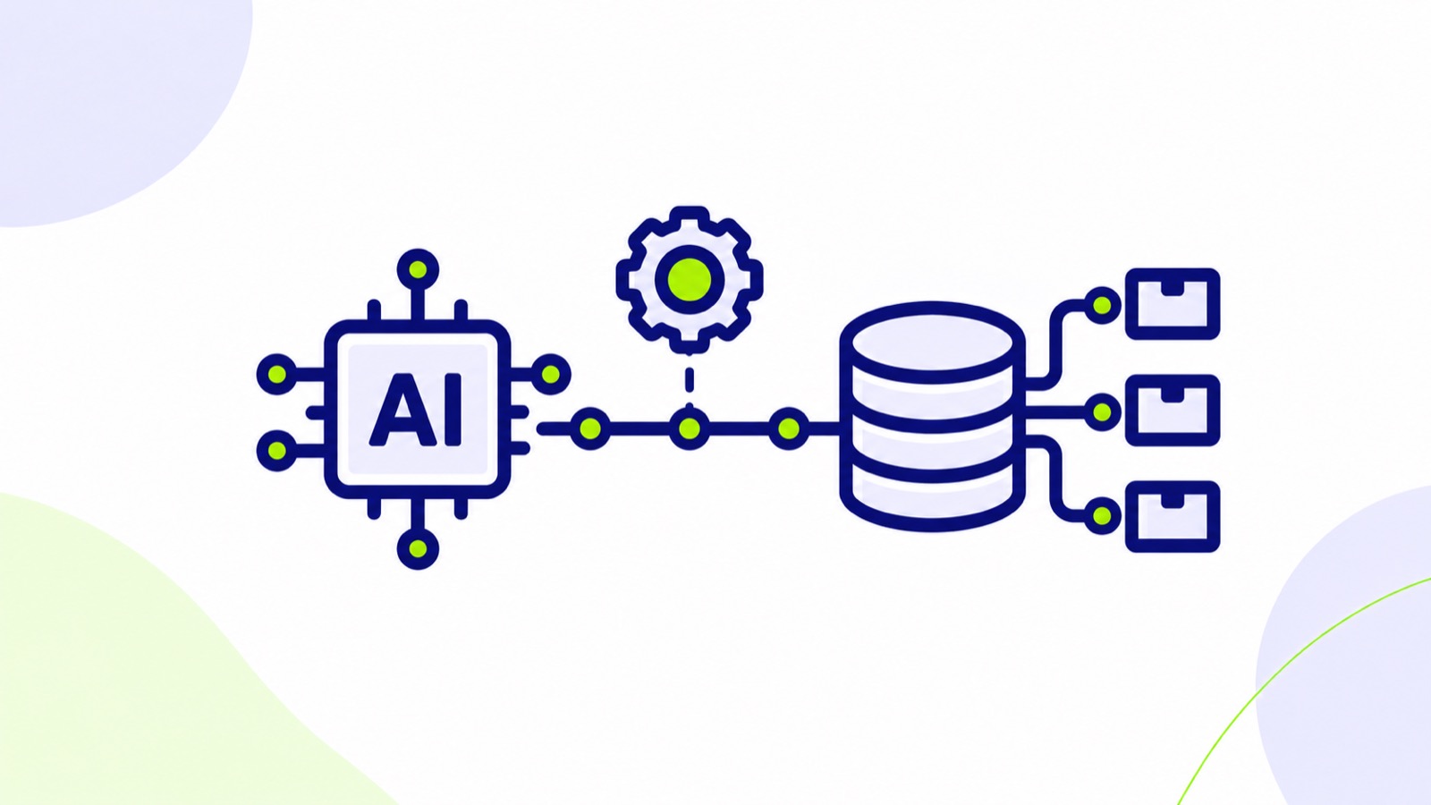 Ilustración sobre requisitos técnicos para conectar una IA al ERP o base de datos de una distribuidora