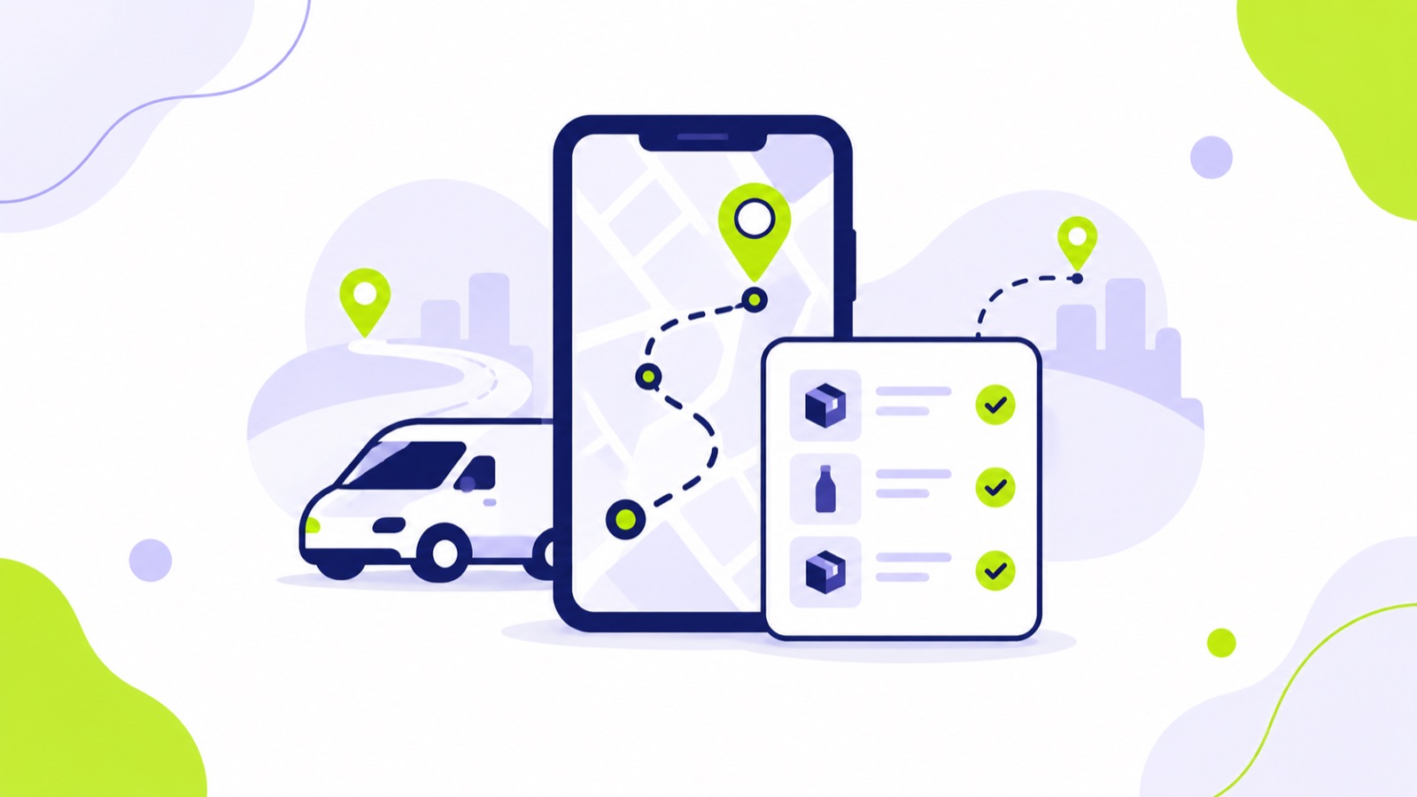 Ilustración sobre sistema de toma de pedidos en ruta para comerciales: cómo sincronizar venta, almacén y ERP